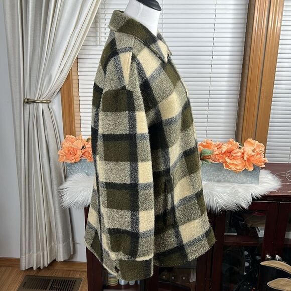 Madewell Belrose Shirt-Jacket in Maran Plaid Sz L - Picture 7 of 11